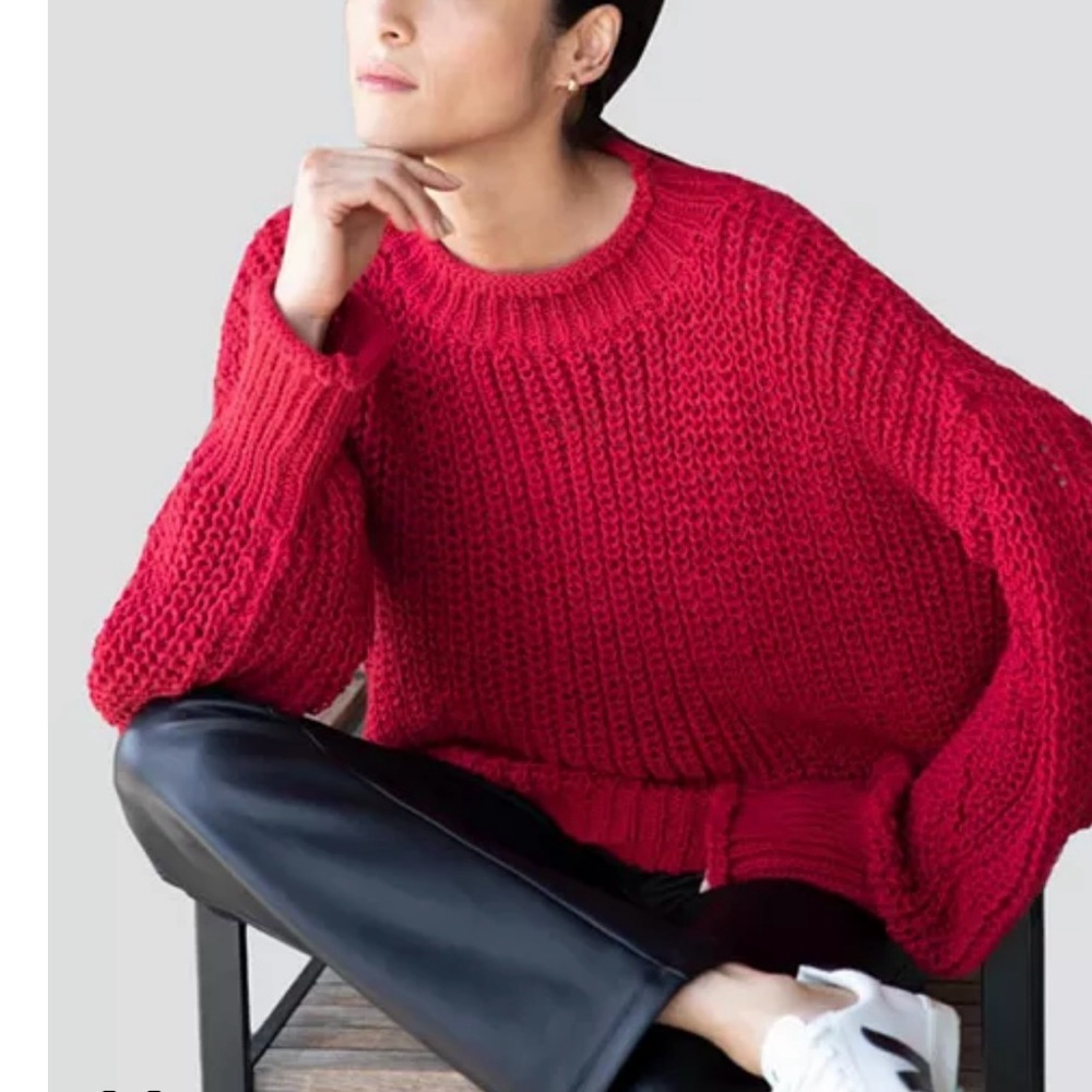Red Crew Neck Sweater-oversized
MARCELLA NYC